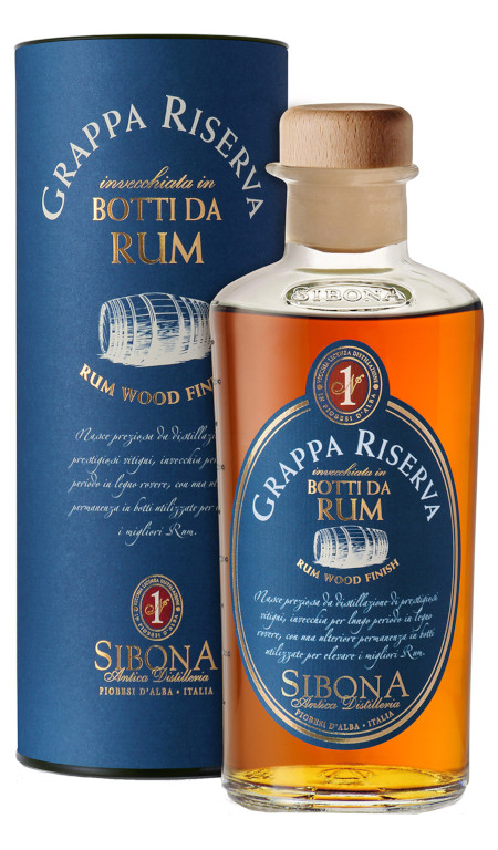 Grappa Riserva Botti da Rum Sibona Astuccio