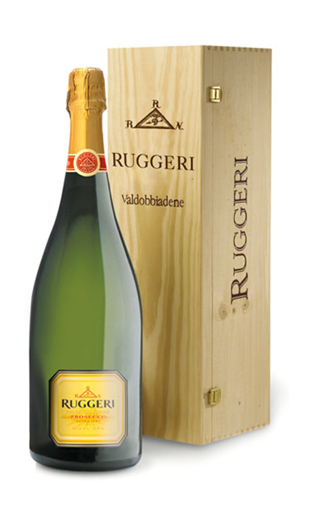Prosecco Superiore Valdobbiadene Extra Dry Giall’Oro Ruggeri 3 lt. Cassa Legno