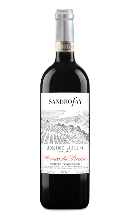 Sforzato di Valtellina Docg Ronco del Picchio 2021 Fay Sandro Magnum Lt,1,50 Cassa Legno