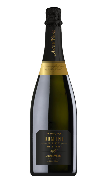 Spumante Metodo Classico Trento Domini Brut Millesimato 2016 Abate Nero