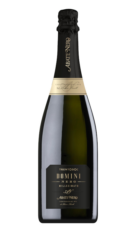 Spumante Metodo Classico Trento Domini Nero Brut Millesimato 2015 Abate Nero